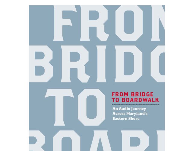 From Bridge to Boardwalk Audio Tour, Large white text on light blue.