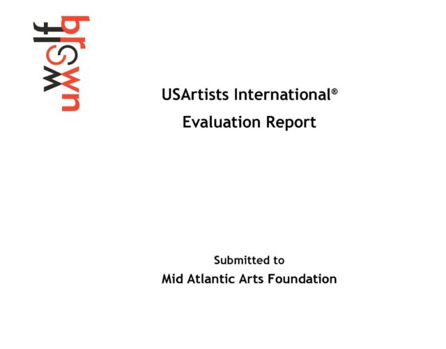 Cover of USAI evaluation document