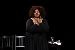 Solo Artist Debra Ann Byrd in a scene from Becoming Othello at Prague Shakespeare.