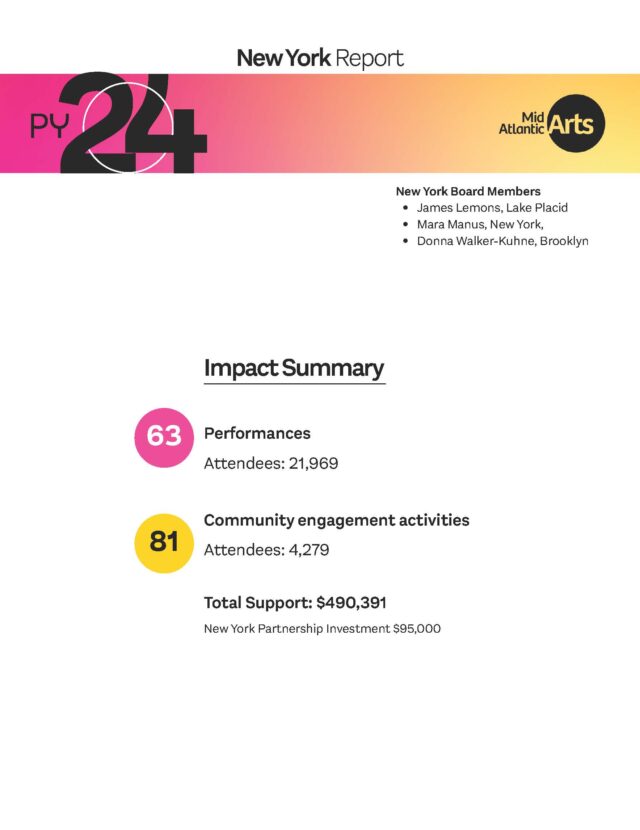 First page of the New York Report.