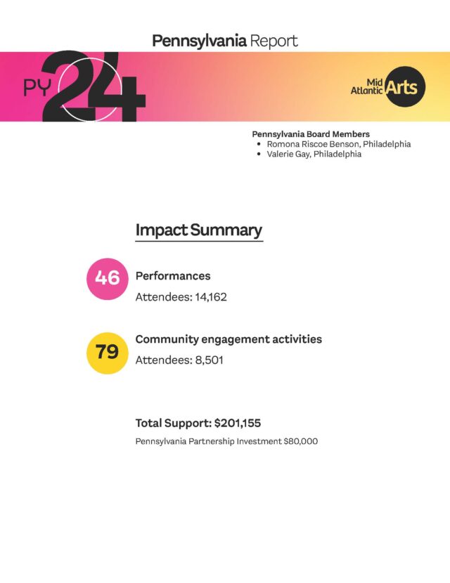 First page of the Pennsylvania Report.