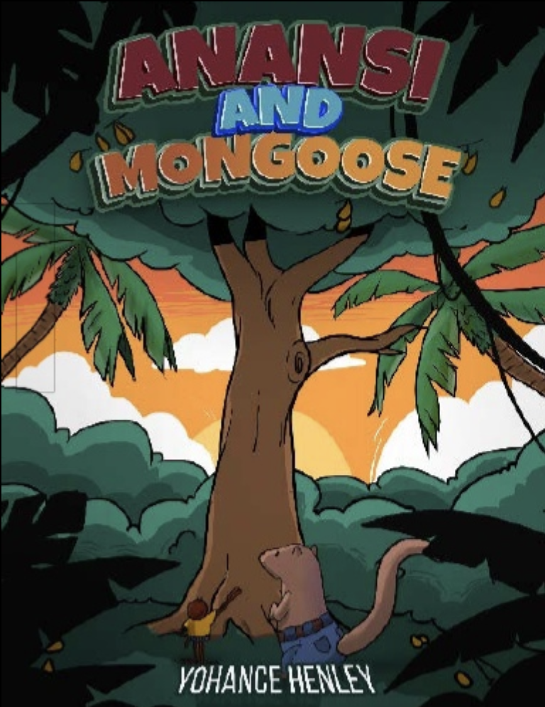 Cover of Anansi and Mongoose book by Yohance Henley.